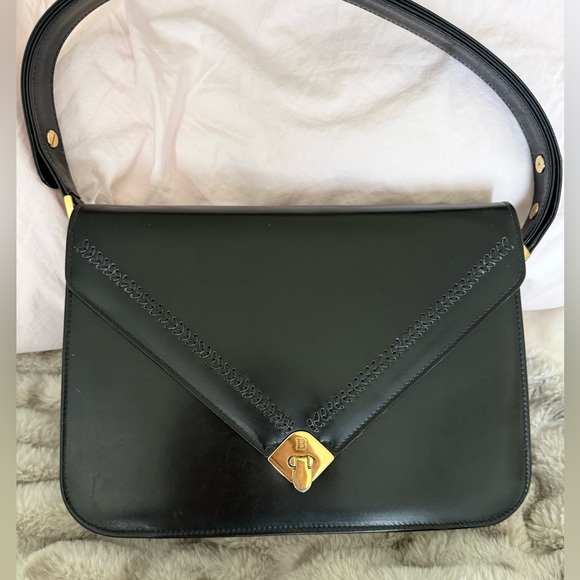 Bally vintage 90’s smooth leather black shoulder bag - Picture 2 of 15
